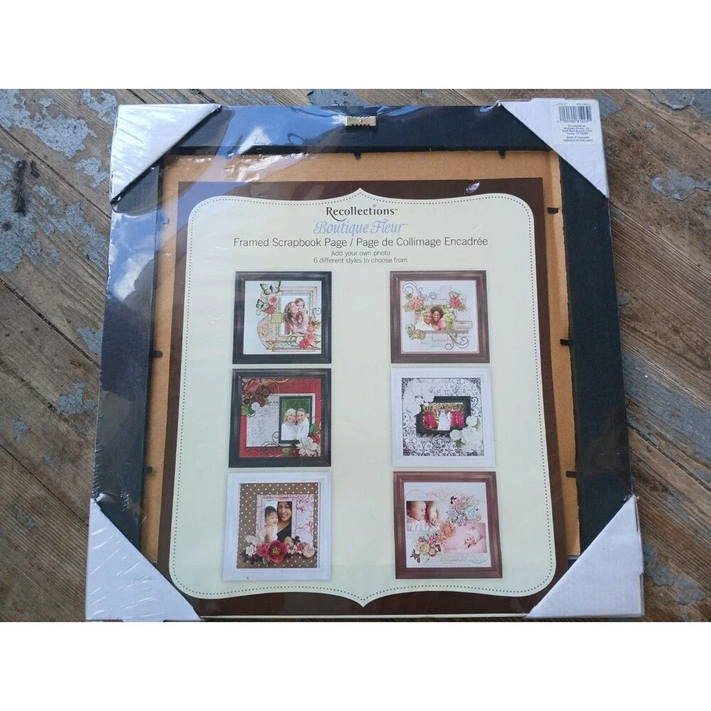 3D Butterflies & Flowers Just Add Photo Recollections-Framed Scrapbook Page-New